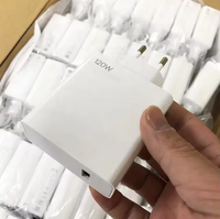 Cargador Superrápido de Alta Calidad de 120 W con Enchufe Europeo, Cargador Gan con Cable Tipo C de 6 A para Xiaomi