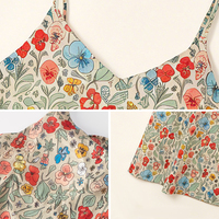 Robe de Nuit Camisole en Coton Tricoté Ultra Doux à Imprimé Floral avec Coussinets de Soutien-Gorge Intégrés – Idéale pour l'Été – Vente en Gros