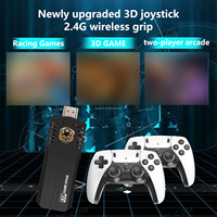 X8 Pro stik permainan 4K 64G 30000 + Game Retro Emuelec 4.5, Gamepad nirkabel 40 + emulator TV konsol permainan N64/PSP/SNES