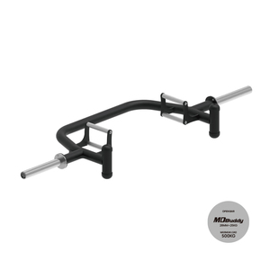 شريط مفتوح من MDBuddy ، شريط مصيدة حديد سداسي باللون الأسود ، شريط تدريب لرفع الأثقال - Product Image 2