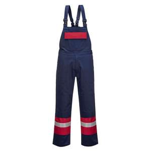 PORTWEST - FR57NAR4XL Bizflame Plus babero y abrazadera Azul Marino-EAN 5036108243860 ROPA DE TRABAJO RESISTENTE A LLAMAS - Product Image 1