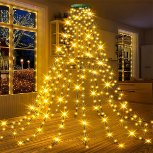 Luces LED para Árbol <span class=keywords><strong>de</strong></span> Navidad <span class=keywords><strong>de</strong></span> 1.5/2/3 Metros, Anillo <span class=keywords><strong>de</strong></span> <span class=keywords><strong>Cascada</strong></span>, 8 Modos, IP44 Impermeable, 2700K Blanco Cálido, Decoración <span class=keywords><strong>de</strong></span> Luces <span class=keywords><strong>de</strong></span> Hadas para Interiores/Exteriores - Product Image 1