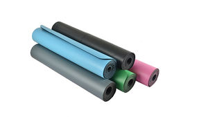 Tapis de yoga en caoutchouc naturel antidérapant rectangulaire en PU, logo personnalisé, écologique, vente en gros d'usine, bleu, noir, or - Product Image 4