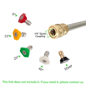 Pistola de Espuma de Alta Presión de 4000 PSI con Válvula de 2 Vías y Pistola de Agua de Doble Uso, Lavadora <span class=keywords><strong>a</strong></span> Presión, Acero Inoxidable 304, para Lavado de Autos - Product Image 6
