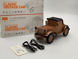 Custom Logo Vintage <b>Bluetooth</b> <b>Speaker</b> <b>Retro</b> Wood Finish Wireless Bass Phone Stand Square Design Alphabet Pattern Portable Audio - Product Image 4