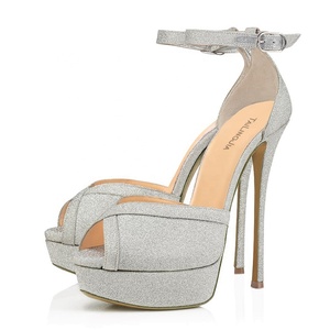 <span class=keywords><strong>Sandali</strong></span> con Plateau e Tacco Alto da Donna Peep Toe Taglie Forti - Product Image 5