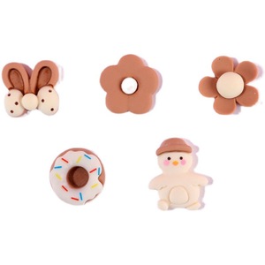 Manualidades de resina EVA, decoraciones para teléfonos DIY, color crema, flor, donut, conejito, lazo, accesorios bonitos para la fabricación de fundas para teléfonos móviles. - Product Image 5