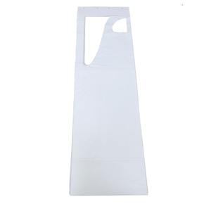 <span class=keywords><strong>Tablier</strong></span> jetable blanc en PE pour adulte avec carte de présentation en papier, grande taille, imperméable, résistant à l'huile, pour la cuisine et le nettoyage - Product Image 3