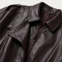 Veste en cuir ample pour femme, modèle 767