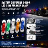 Nouvelles feux de position latéraux à LED ENSAITE pour camions et remorques, modèle DH-019 en acier inoxydable, lampe de dégagement rouge et blanche