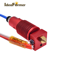Pièces d'imprimante 3D Ender-3 CR10 Pro Extrudeur Hotend Kit d'extrusion Fournitures 0,4 mm/1,75 mm 12V 24V Aluminium Noir/Rouge