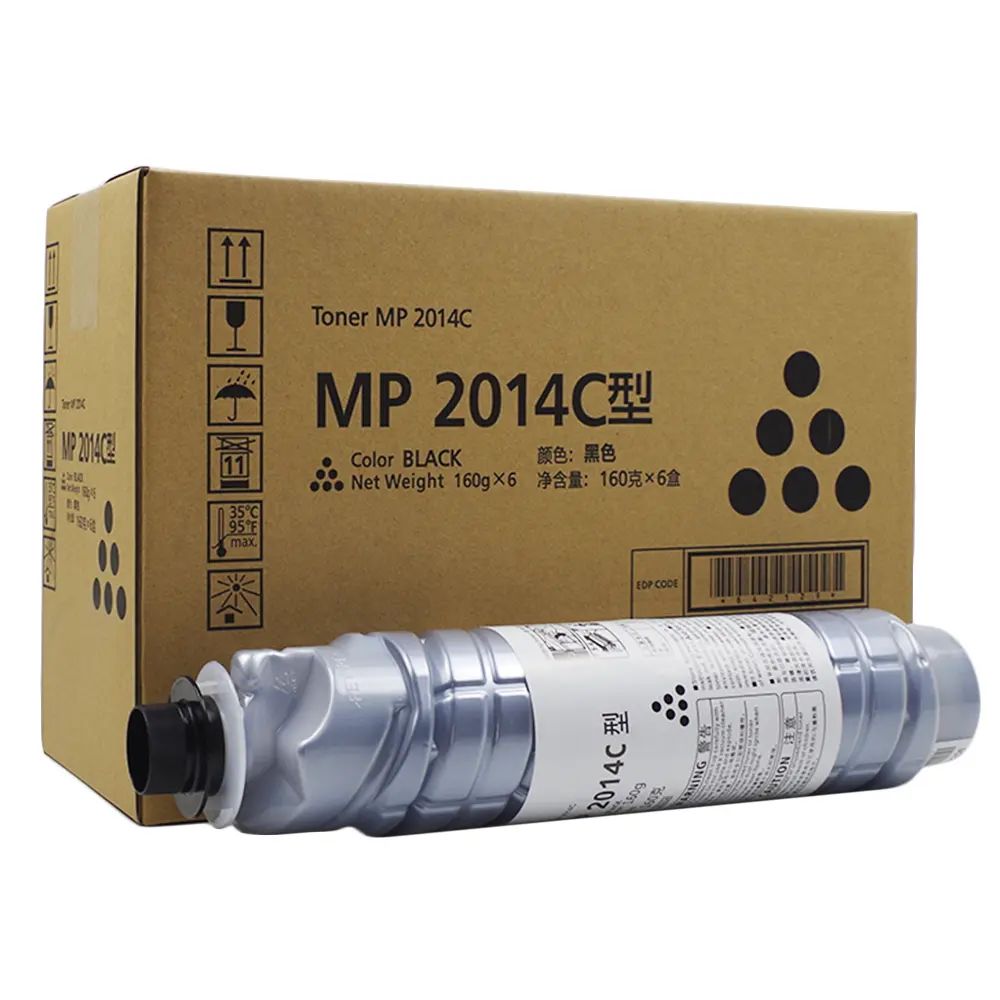 Японский оригинальный тонер-картридж MP2014 для заправки пудры, черный тонер для копировального аппарата Ricoh черно-белый MP2014
