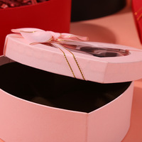 Boîte cadeau en forme de cœur avec fenêtre transparente : Fête des Mères, Saint-Valentin, Anniversaire, Souvenir et Boîtes cadeaux pour les fêtes