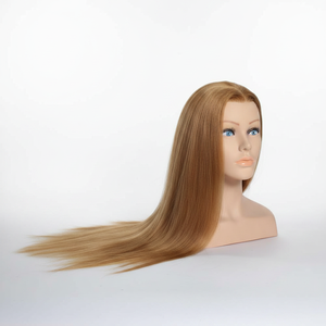 Mannequin <span class=keywords><strong>d</strong></span>'entraînement pas cher pour la coiffure, 100% cheveux humains, ondulés, pour salon de coiffure afro-américain, idéal pour la pratique du tressage et de l'entraînement afro - Product Image 4