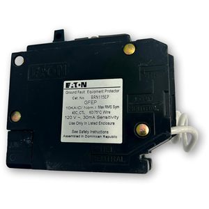 อีตัน บีอาร์ เซอร์กิตเบรกเกอร์ GFCI 15A แบบขั้วเดียว 120V แบบเสียบปลั๊ก ป้องกันอุปกรณ์ในกล่องแบบขึ้นรูป - Product Image 3
