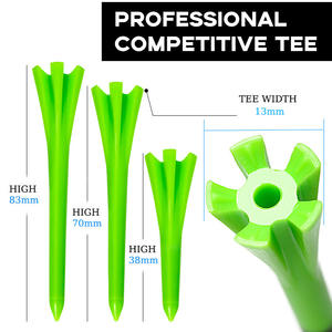 Tee de golf en plastique à huit branches Passen, longueur 70 mm, couleur unie, logo personnalisé, tee/base durable, 0,002 kg, fabricant - Product Image 4