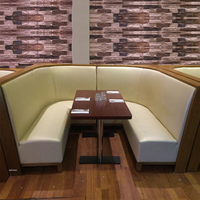 Table et bancs d'angle personnalisés pour restaurant, mobilier de restaurant en bois commercial, ensemble de salle à manger pour restaurant