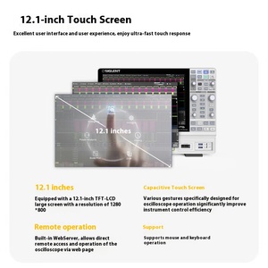 Oscilloscope haute résolution 4 canaux SDS6034/6054/6104/6204 H10/12 Pro pour instruments de test professionnels - Product Image 4
