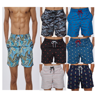 Short de bain décontracté pour homme, taille mi-haute, 100 % polyester, avec cordon de serrage, œillets, séchage rapide, idéal pour la plage et le surf