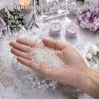 10000 pièces/paquet, élégants petits confettis de table de mariage, cristaux acryliques, diamants, remplisseurs de vase, décorations de 4,5 mm