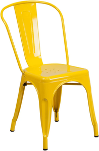 Modern Durable <b>Yellow</b> Metal Restaurant Set Round Table and Booth Seat <b>Chairs</b> Indoor Bistro Dining Set - Product Image 2