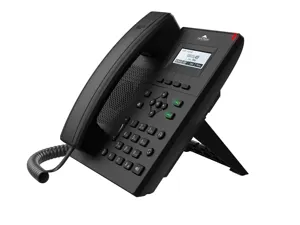 هاتف SIP VOIP عالي الفعالية من حيث التكلفة عند مستوى الدخول ، خطين مكالمات ثلاثية الاتجاه X1S