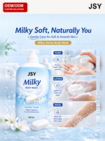 Gel Douche Lacté Hydratant et Nettoyant Doux à la Mousse Riche Parfum Floral Agrumes Marque Blanche 500mL OEM ODM Soins de la Peau