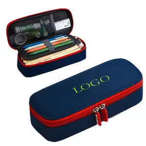 British College Style Pen Bag Multifunctional Student Oxford Cloth custom printed pencil case Stationery Box