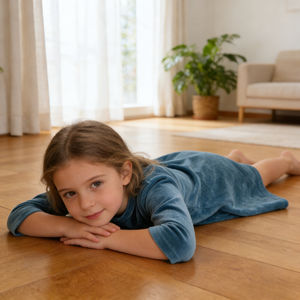 Vestidos Largos de una Pieza Hechos a Medida OEM para Niñas, Vestidos de Terciopelo de Media Manga para Primavera, Verano y Otoño, Vestidos de Noche para Niñas Pequeñas - Product Image 4