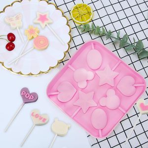 Juego de Moldes de Silicona para Piruletas, 4 Piezas, Forma de Corazón, Estrella, Mariposa y Flor, Herramientas para Pasteles No Tóxicas para Hacer Dulces - Product Image 4