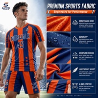 Uniforme de Fútbol Personalizado con Emblema del Equipo, Transpirable, de Poliéster, para Partidos de Fútbol
