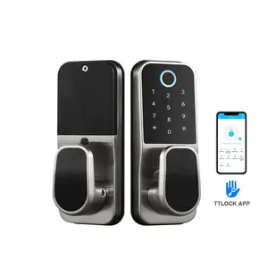 YOHEENドアノブロック電子セキュリティWifiスマートデジタルドアロック亜鉛合金Bluetoothロッククラウド指紋Bluetooth - Product Image 1