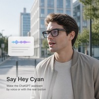 Lunettes Intelligentes IA avec Caméra 20MP, Appel et Traduction IA 139 Langues, Transfert WiFi, IPX4, 340mAh pour Hommes et Femmes