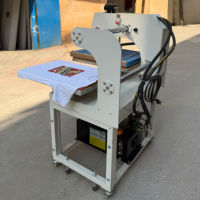 Presse à chaud hydraulique semi-automatique à double plaque 40*60cm pour T-shirts et vêtements, machine de personnalisation avec laser