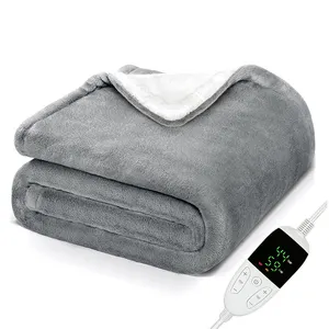 Coperta elettrica per auto 12V coperta riscaldante ricaricabile in velluto coperta per tappetino per camper casa campeggio viaggi