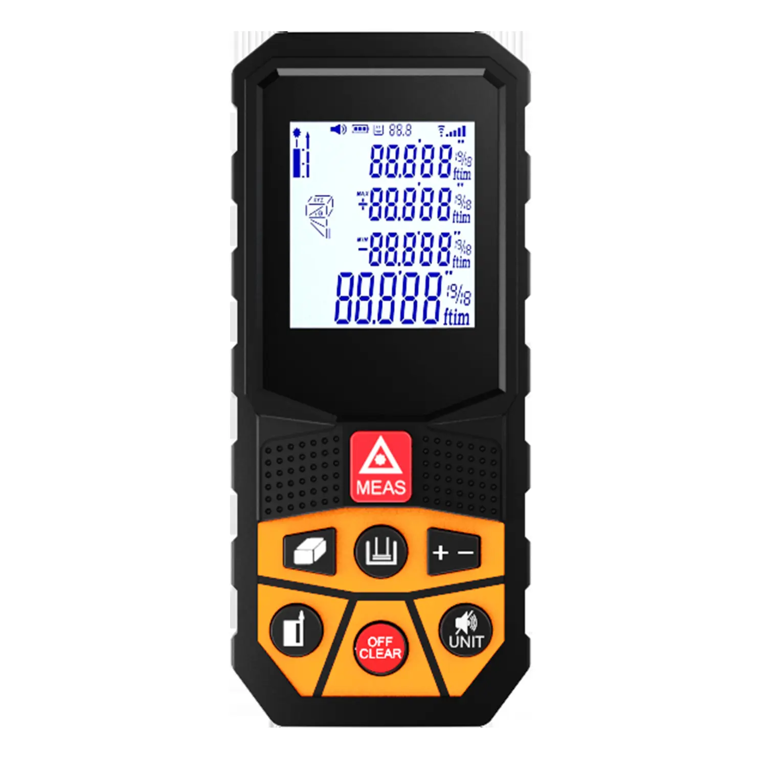 디지털 레이저 측정 40M/ft/in 단위 IP54 백라이트 레이저 거리 측정기 측정 거리 측정기