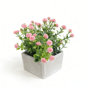 Piante Artificiali di Gypsophila <span class=keywords><strong>in</strong></span> Vaso di Carta, Decorazioni <span class=keywords><strong>Rosa</strong></span> Soffici, Fiori <span class=keywords><strong>Rosa</strong></span>, Affascinante Decorazione per la Casa - Product Image 6