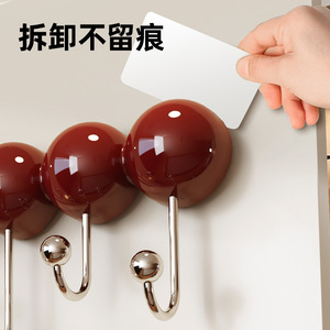 Suction Cup Hooks Wall Mounted ABS Strong Slip Hook For Clothes Hats Household Use No Drill Vintage Style - Product Image 4