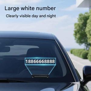 Placa de Matrícula Temporal de Lujo Personalizada para Vehículos, Placa de Estacionamiento Oculta con un Clic, Señal de Reubicación de Coche de Aleación de Aluminio - Product Image 5