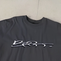 T-shirt pour homme en jersey 100% coton 300GSM personnalisé, coupe classique, col rond, impression numérique streetwear