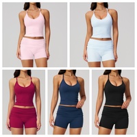 Vêtements pour femmes personnalisés, vêtements de sport sexy, shorts de yoga, taille haute, séchage rapide, ensembles de yoga deux pièces pour l'entraînement