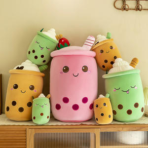 Betaalbare Prijs Schattig Fruit Drinken Knuffel Zacht Gevulde Roze Aardbei Boba Thee Pluche Boba Thee Plushie Boba Boba Pluche - Product Image 2