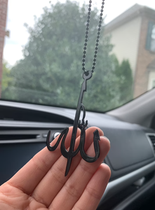Decorazione Islamica in Metallo per Auto con Taglio Laser, Ciondolo Nero in Metallo per Auto, <span class=keywords><strong>Arte</strong></span> Islamica da Appendere - Product Image 5