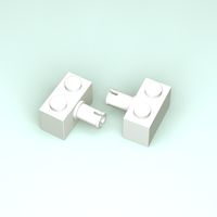 2458 Briques en plastique ABS modifiées 1x2 avec broche Noir/Blanc MOC Jouet éducatif DIY Blocs de construction - Grande Marque