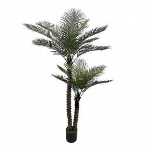 Palmier artificiel Pygmy Date de 210 cm, résistant aux UV et à l'eau, en plastique et fil métallique, pour intérieur/extérieur, palmier <span class=keywords><strong>tropical</strong></span> personnalisable pour jardin - Product Image 1