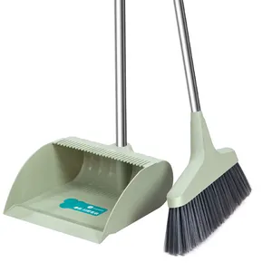 Thick Upgrade Version Extended Soft Bristle Lengthened And Enlarged Sweep Head Dustpan And Brush Set