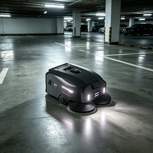 Commercial sweeping robot with auto return charging function to realize unattended long-time cleaning schedules - Product Image 1