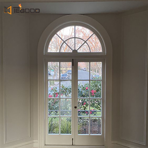 Precio de fábrica Nuevas puertas de aluminio de diseño de estilo francés con parrilla usadas para puertas francesas de casa - Product Image 5