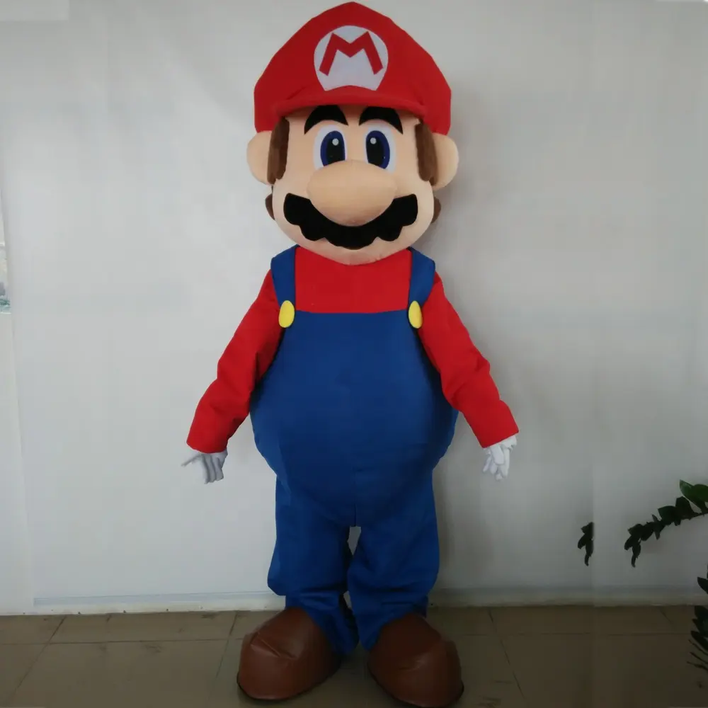 yeni bitmiş Super Mario yetişkin kostüm maskotları