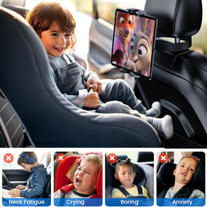 Support de <span class=keywords><strong>tablette</strong></span> pour appuie-tête de voiture réglable à 360 degrés, support de siège arrière de voiture, sangle flexible, support d'appuie-tête pour iPad - Product Image 3